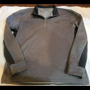 Callaway Golf Men's 1/4 Zip Jacket GREY WITH BLACK  Size L Long Sleeve Pullover.